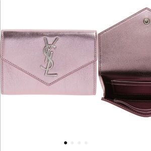 YSL Small Metallic Envelope Wallet
